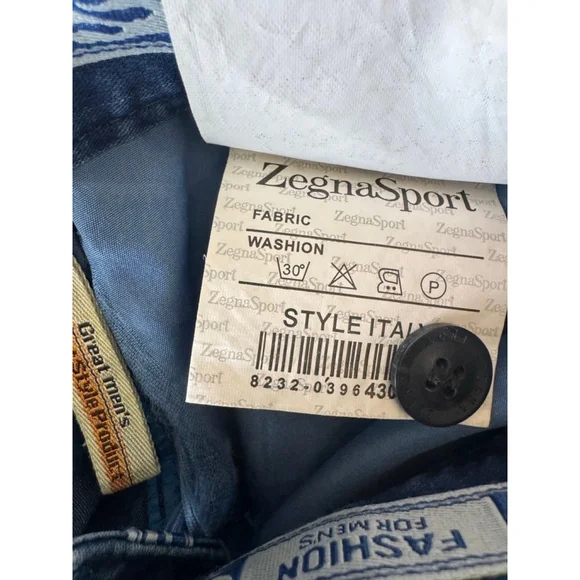Zegna Sport Men's Blue Denim Pants Waist 44 - Picture 8 of 15